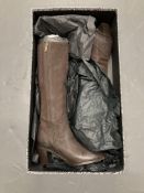 A pair of Duo boots : Feltham, brown nubuck, UK size 4,