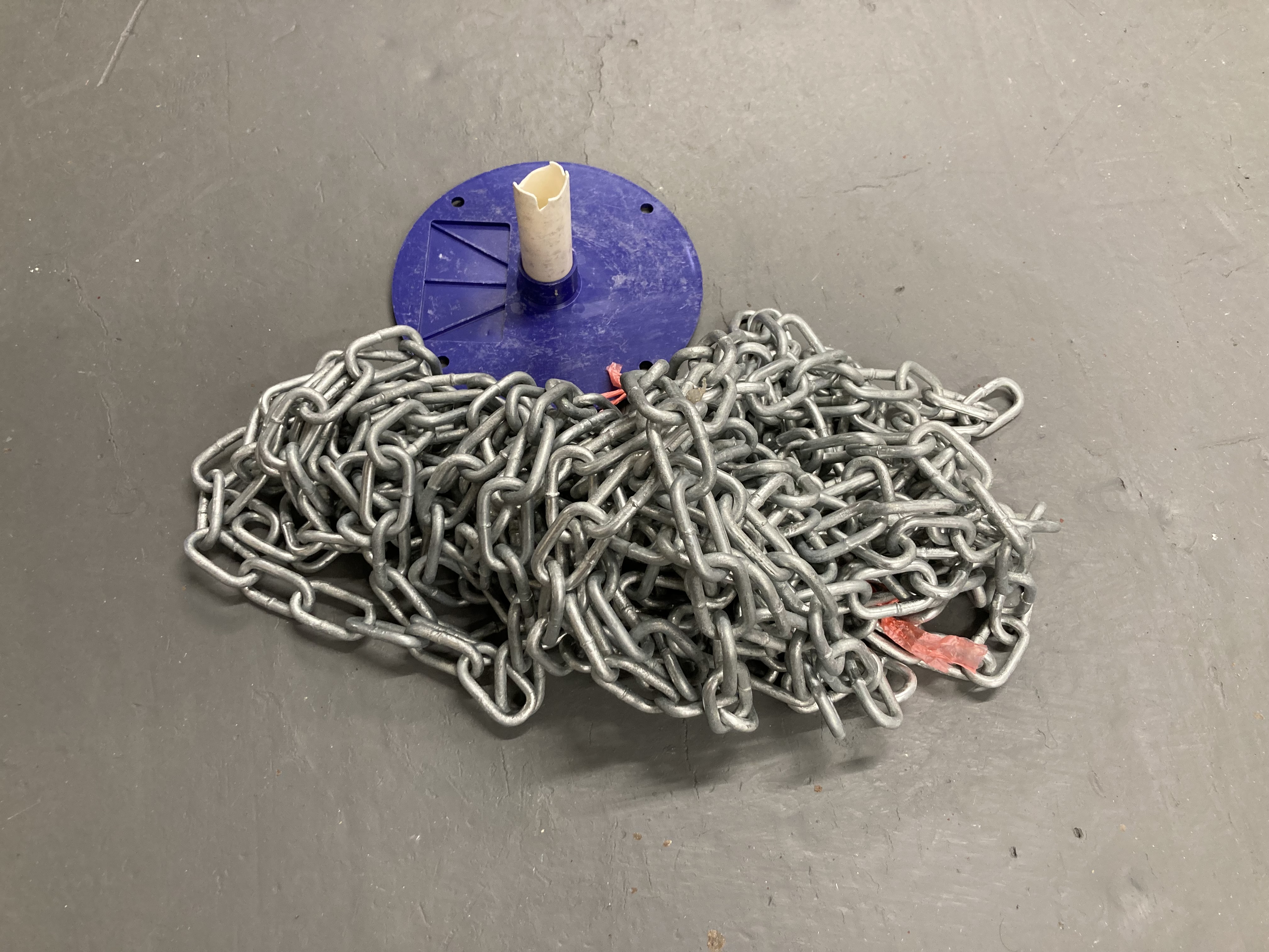 Approximately 15 meters of galvanized chain