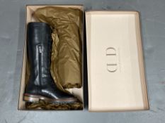A pair of Duo boots : Agnes Tall black leather, UK size 4,