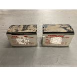 Two Sterling HP 110/12 12 volt vehicle batteries