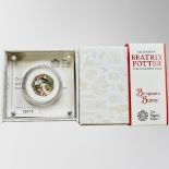 The Royal Mint : Beatrix Potter - Benjamin Bunny, 2017 UK 50p Silver Proof Coin, with papers, boxed.