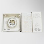 The Royal Mint : Beatrix Potter - Tom Kitten, 2017 UK 50p Silver Proof Coin, with papers, boxed.