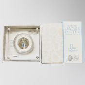 The Royal Mint : Beatrix Potter - Peter Rabbit, 2019 UK 50p Silver Proof Coin, with papers, boxed.