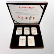 Express Newspaper Publishers : Rupert Bear - The Silver 50p Capsule Edition Set,