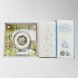 The Royal Mint : Beatrix Potter - Peter Rabbit, 2020 UK 50p Silver Proof Coin, with papers, boxed.