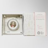 The Royal Mint : Beatrix Potter - Flopsy Bunny, 2018 UK 50p Silver Proof Coin, with papers, boxed.