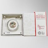 The Royal Mint : Beatrix Potter - Benjamin Bunny, 2017 UK 50p Silver Proof Coin, with papers, boxed.