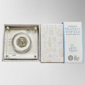 The Royal Mint : Beatrix Potter - Peter Rabbit, 2018 UK 50p Silver Proof Coin, with papers, boxed.