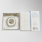 The Royal Mint : Beatrix Potter - Peter Rabbit, 2018 UK 50p Silver Proof Coin, with papers, boxed.