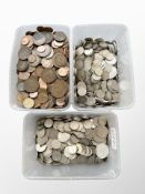 Approximately 7 Kg of coins in all : Bronze and bronze/copper coloured, mainly British,
