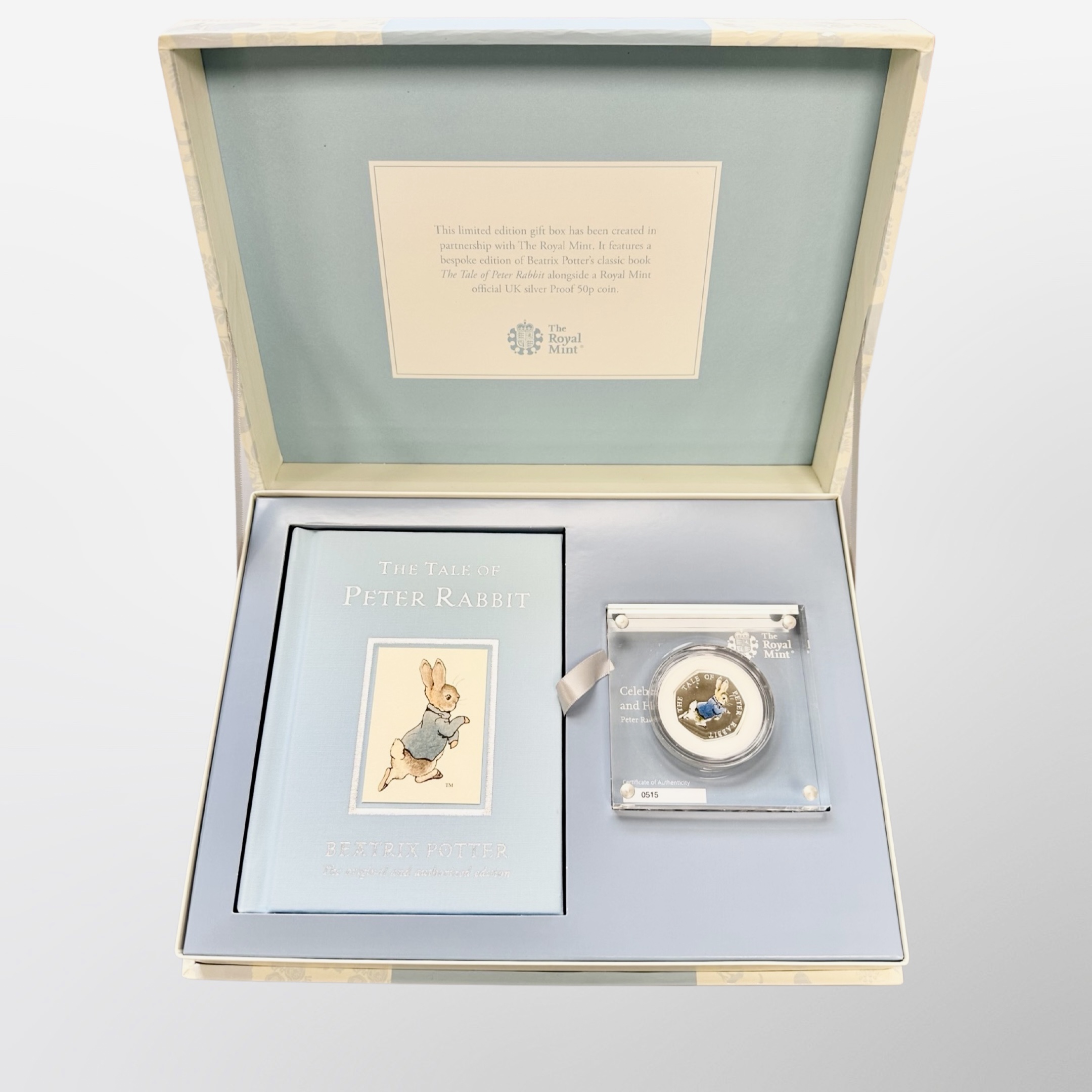 The Royal Mint : Beatrix Potter - The Tale of Peter rabbit, Limited Edition Coin and Book Gift Box,