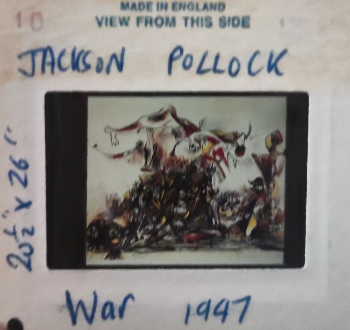 Vintage negatives of Jackson Pollock's 1947 war painting and other untitled painting from 1946. - Image 2 of 3