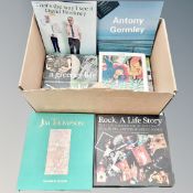 A box of volumes : Encyclopedia of Rock Music, art volumes, Matisse,