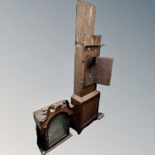 A 19th century oak longcase clock with case case, dial,
