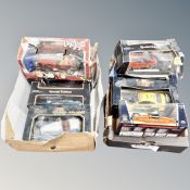 Two boxes of boxed die cast cars : Burago,