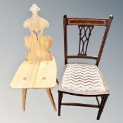 Two Edwardian armchairs,