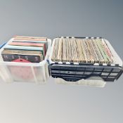 Two boxes of vinyl LP records and box sets : compilations etc