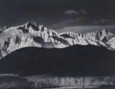 Ansel Adams - Winter Sunrise, Sierra Nevada from Lone Pine, California,