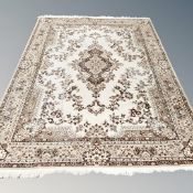 A contemporary machined Persian designed rug,