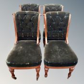 A set of four mahogany dining chairs (Af)