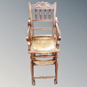 An Edwardian adjustable child's high chair