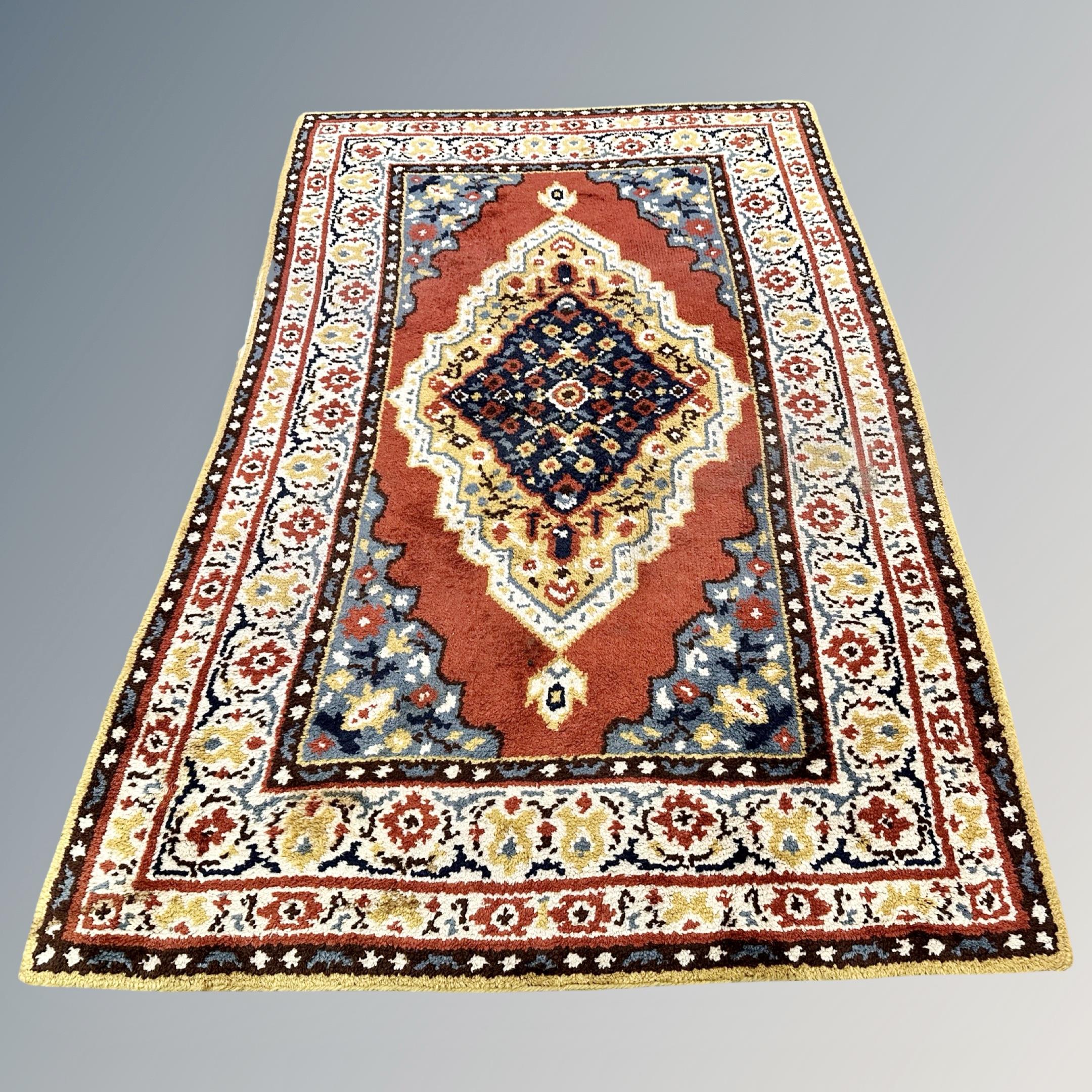 An eastern geometric woolen rug,