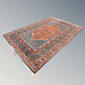 An eastern geometric woolen rug,