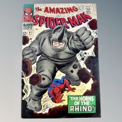 Marvel Comics : The Amazing Spider-Man issue 41 12¢ cover, first appearance of The Rhino.