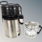 A stainless steel water purifier