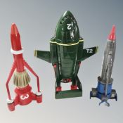 Three Thunderbird toys