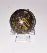 Rare Azoite crystal quartz ball 40mm from Peru.