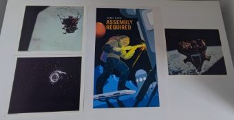 NASA Apolo 8 and 9 of shuttles and an astronaut poster.