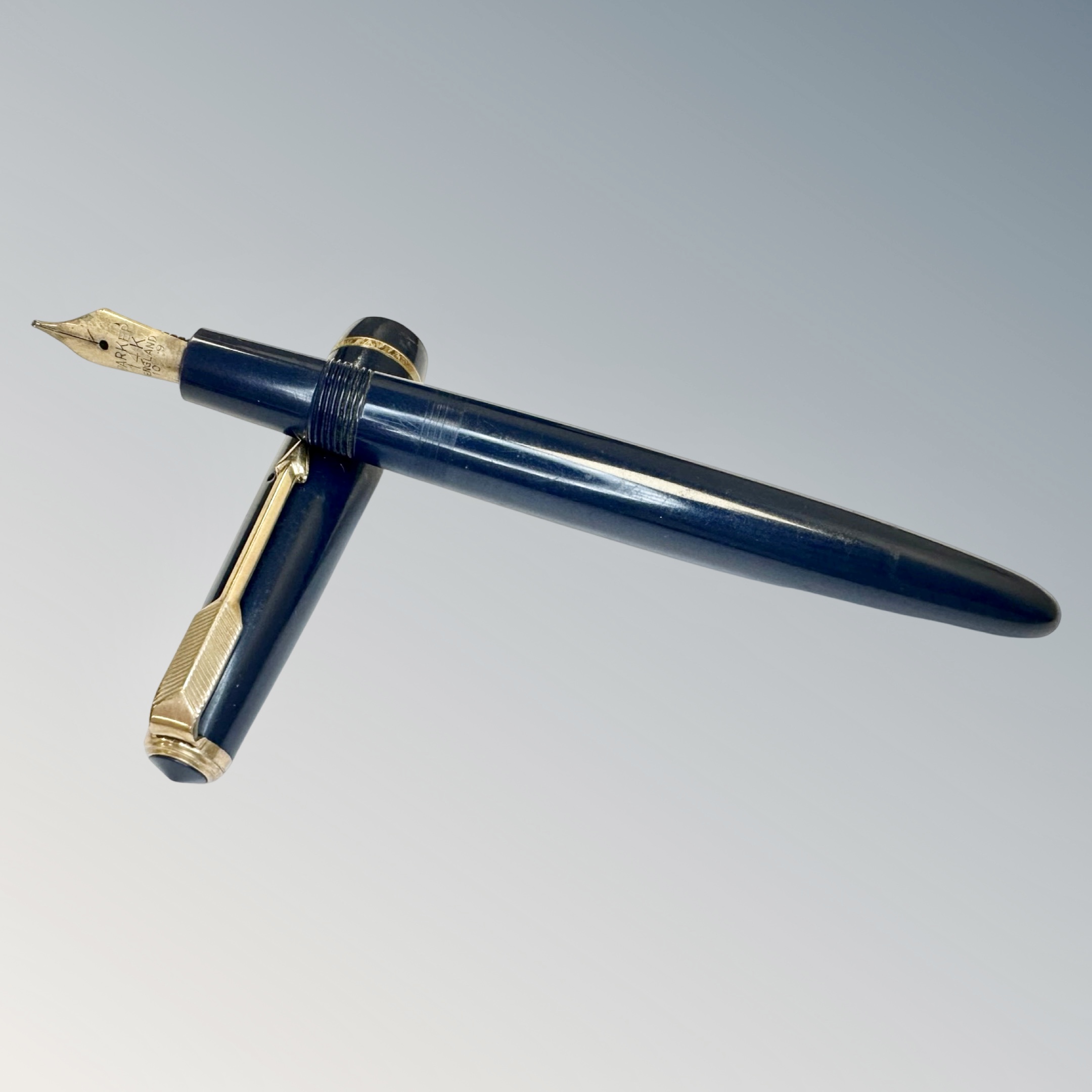 A Parker Junior fountain pen with 14ct gold nib