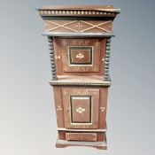 A 19th century Continental painted oak cupboard,