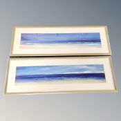 Two contemporary Ronnie Leckie seascape prints together with a further limited edition print