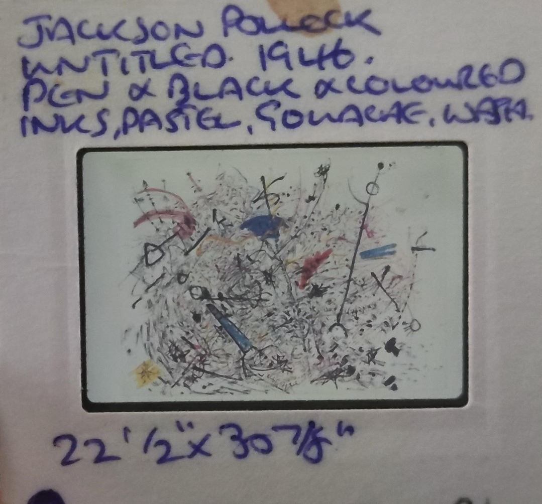 Vintage negatives of Jackson Pollock's 1947 war painting and other untitled painting from 1946. - Image 3 of 3