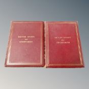 Two leather bound volumes : British Sports and Sportsmen