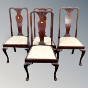 A set of four Edwardian Queen Anne style chairs and a further pair of chairs (6)