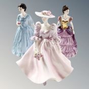 Three Coalport figures : Ladies of Fashion Barbara Ann,