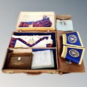 A box of Freemasons leather cases,