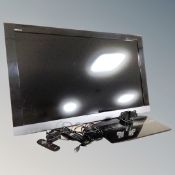 A Sony Bravia 37 inch LCD TV with lead and remote,