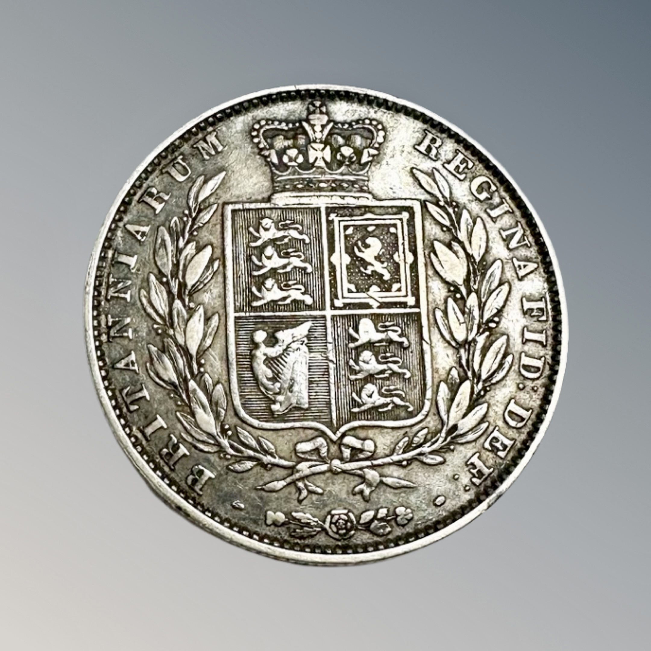 A Victorian silver half crown 1845 - Image 2 of 2