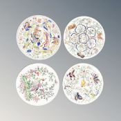 Four Royal Worcester bone china collector's series plates