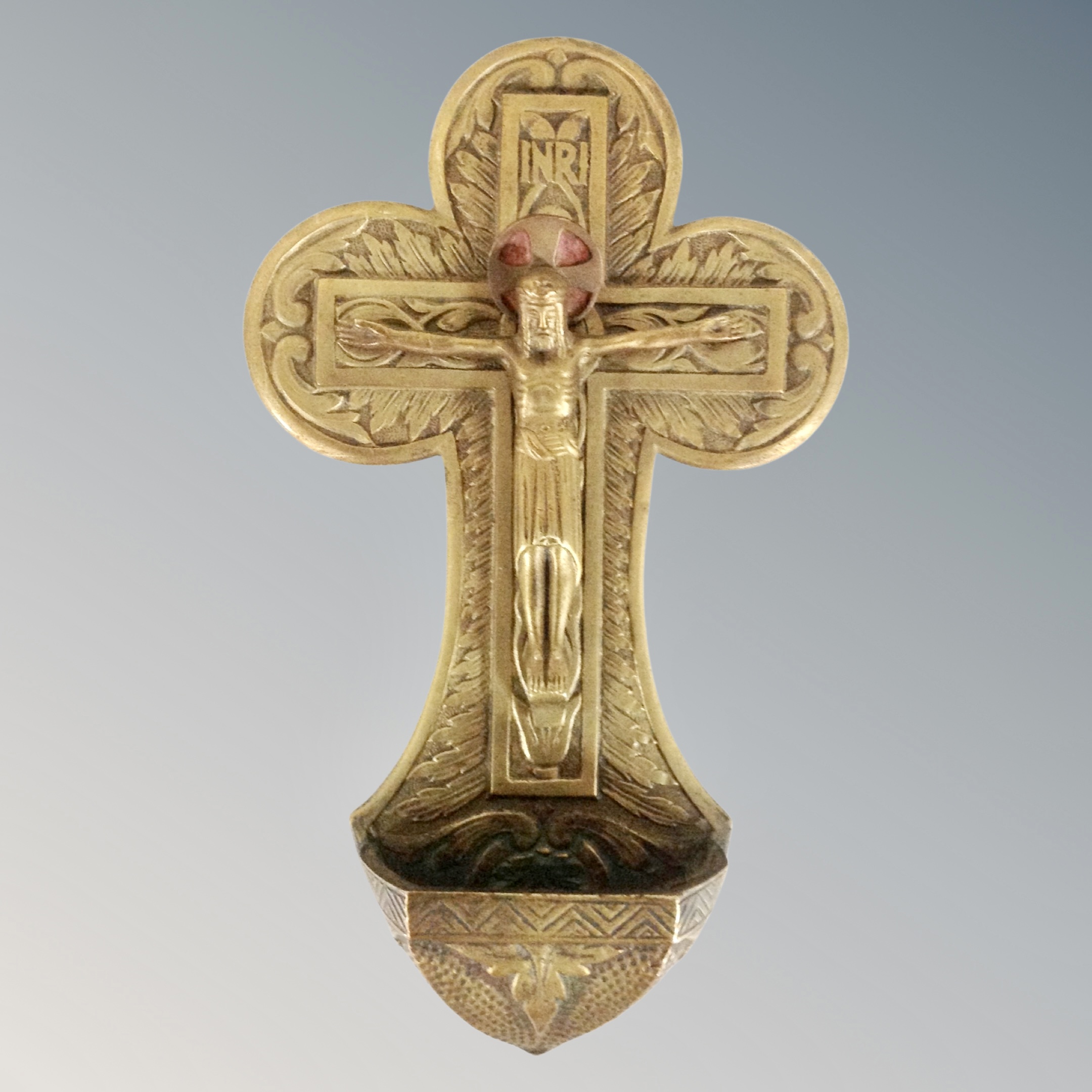 A vintage Byzantine cross crucifix font