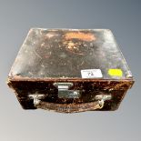 An early 20th century leather vanity box.