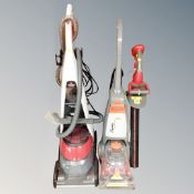 A Vax Rapide carpet cleaner, a Bissel power wash carpet cleaner,