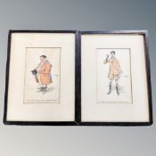 Two Charles Johnson Payne "Snaffles" prints depicting huntsmen,