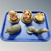 Three Country Collection figures of mice,