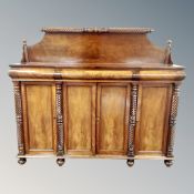 A 19th century mahogany four door chiffonier