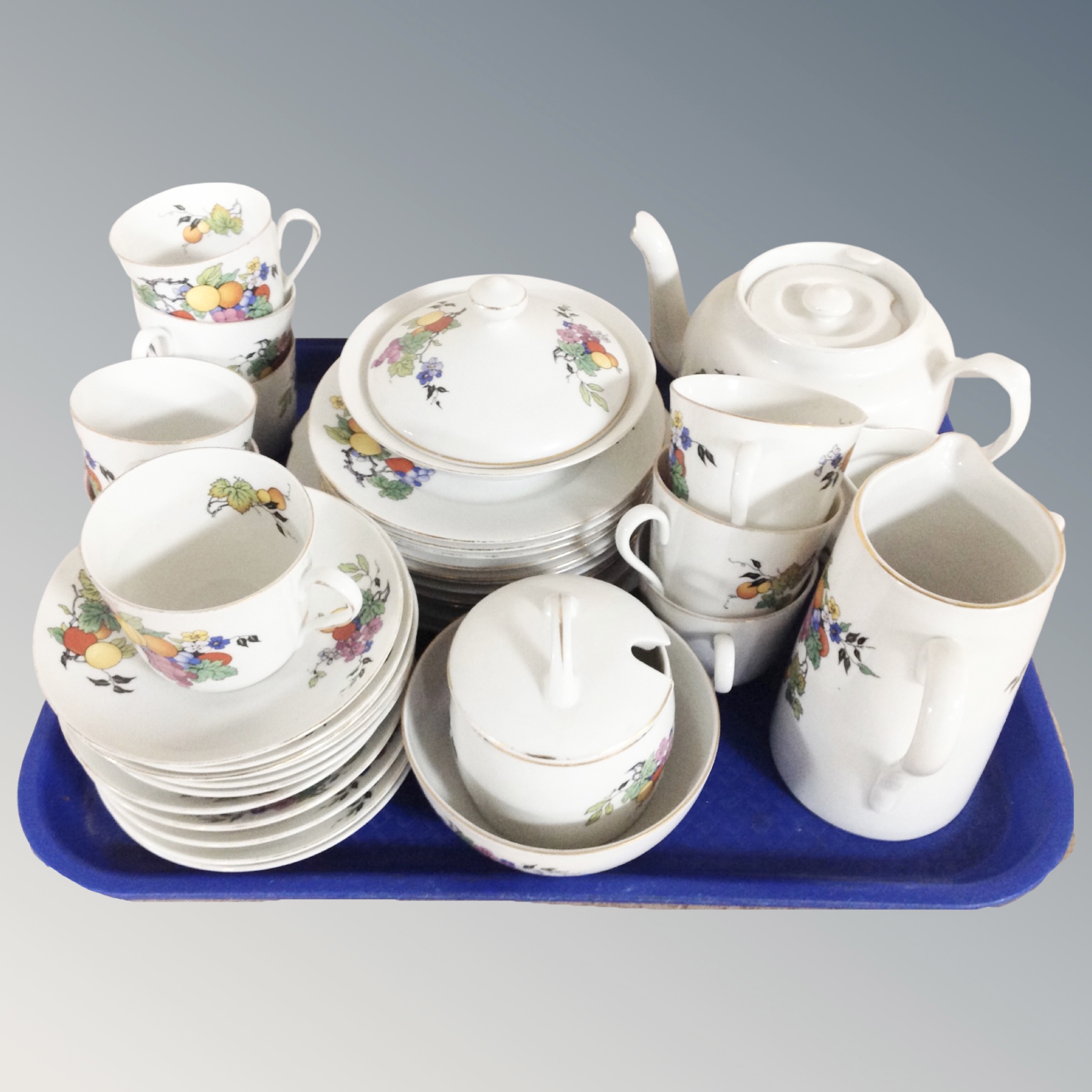 Approximately thirty eight pieces of Czechoslovakian tea china